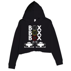 Formula Racing Car Box Box Box Formula Racing Radio Call To PitBox Car Race Crop Fleece Hoodie