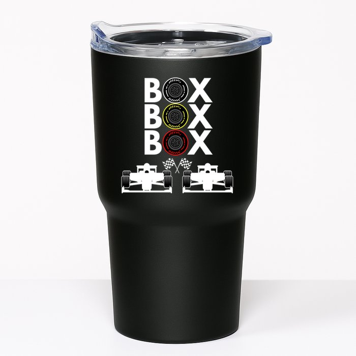 Formula Racing Car Box Box Box Formula Racing Radio Call To PitBox Car Race Tumbler