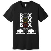 Formula Racing Car Box Box Box Formula Racing Radio Call To PitBox Car Race Premium T-Shirt