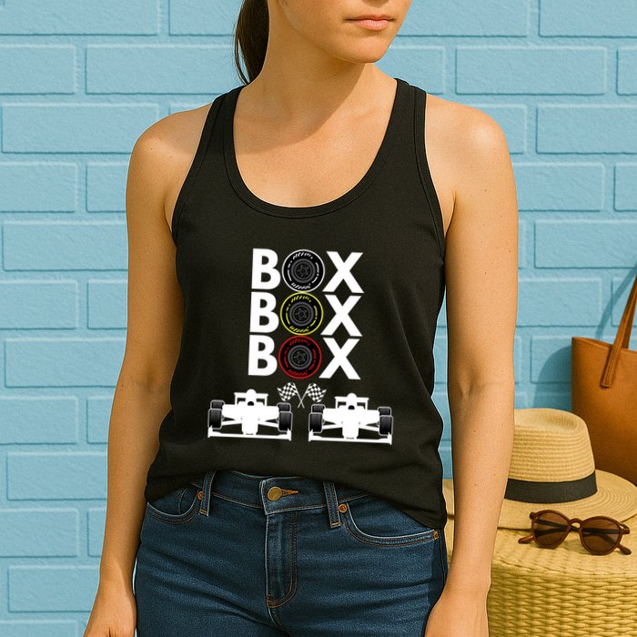 Formula Racing Car Box Box Box Formula Racing Radio Call To PitBox Car Race Womens Tank Top