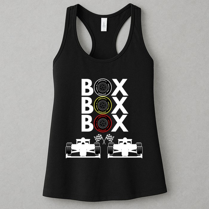 Formula Racing Car Box Box Box Formula Racing Radio Call To PitBox Car Race Womens Tank Top