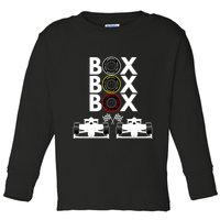 Formula Racing Car Box Box Box Formula Racing Radio Call To PitBox Car Race Toddler Long Sleeve Shirt