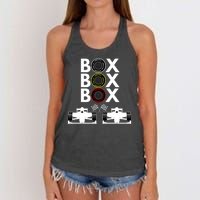 Formula Racing Car Box Box Box Formula Racing Radio Call To PitBox Car Race Women's Knotted Racerback Tank