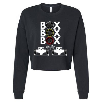 Formula Racing Car Box Box Box Formula Racing Radio Call To PitBox Car Race Cropped Pullover Crew