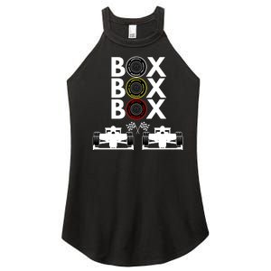 Formula Racing Car Box Box Box Formula Racing Radio Call To PitBox Car Race Women's Perfect Tri Rocker Tank