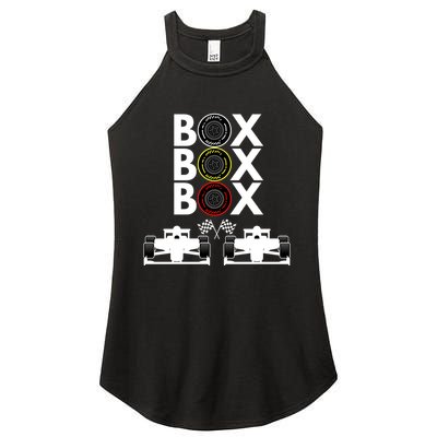Formula Racing Car Box Box Box Formula Racing Radio Call To PitBox Car Race Women's Perfect Tri Rocker Tank
