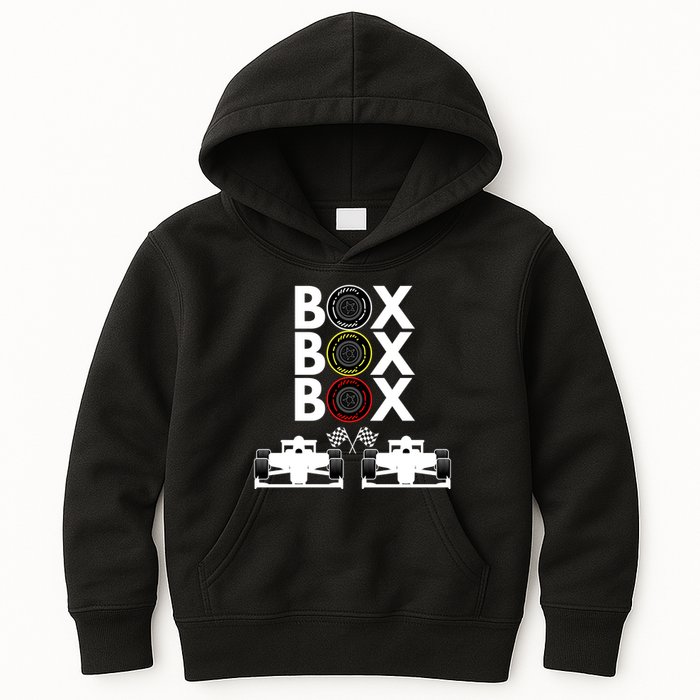 Formula Racing Car Box Box Box Formula Racing Radio Call To PitBox Car Race Kids Hoodie
