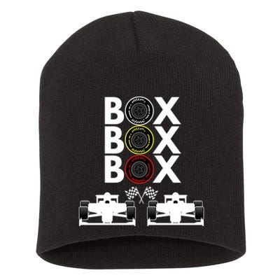 Formula Racing Car Box Box Box Formula Racing Radio Call To PitBox Car Race Short Acrylic Beanie