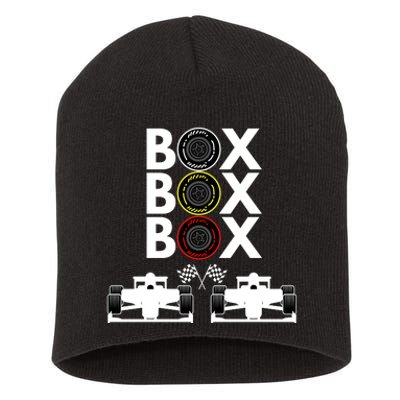 Formula Racing Car Box Box Box Formula Racing Radio Call To PitBox Car Race Short Acrylic Beanie