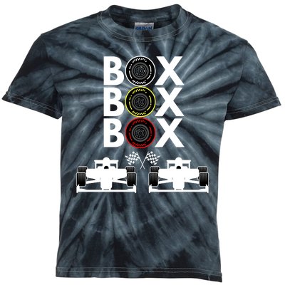 Formula Racing Car Box Box Box Formula Racing Radio Call To PitBox Car Race Kids Tie-Dye T-Shirt