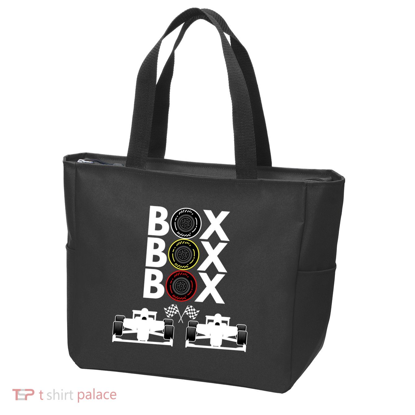 Formula Racing Car Box Box Box Formula Racing Radio Call To PitBox Car Race Zip Tote Bag