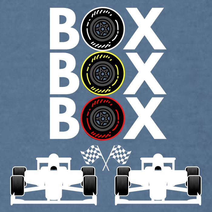 Formula Racing Car Box Box Box Formula Racing Radio Call To PitBox Car Race Garment-Dyed Sweatshirt