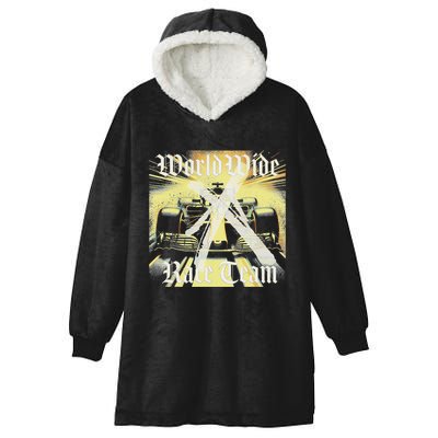 Formula Race Car Single Seat Fast Circuit Bahrain 1 Champion Hooded Wearable Blanket
