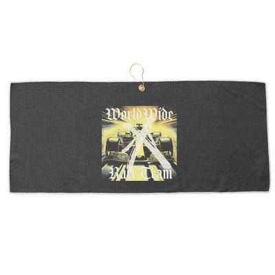 Formula Race Car Single Seat Fast Circuit Bahrain 1 Champion Large Microfiber Waffle Golf Towel