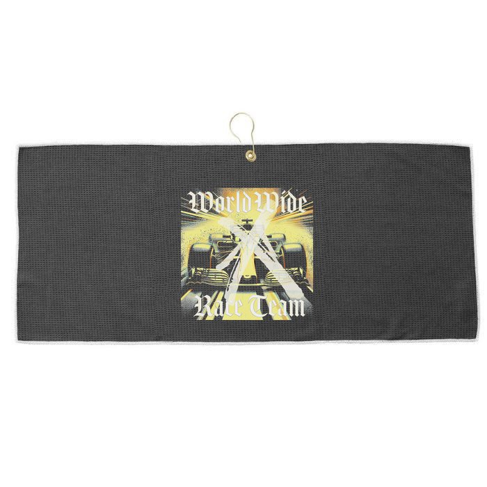 Formula Race Car Single Seat Fast Circuit Bahrain 1 Champion Large Microfiber Waffle Golf Towel