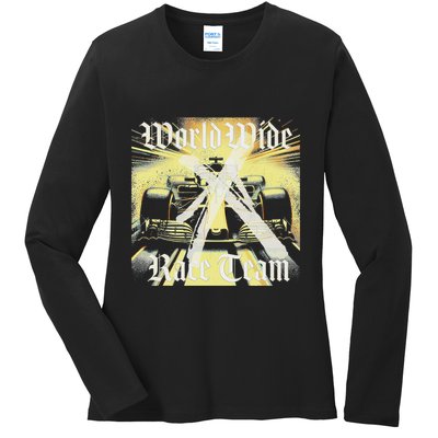 Formula Race Car Single Seat Fast Circuit Bahrain 1 Champion Ladies Long Sleeve Shirt