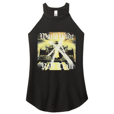 Formula Race Car Single Seat Fast Circuit Bahrain 1 Champion Women's Perfect Tri Rocker Tank