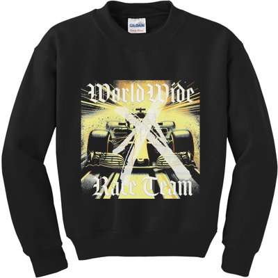 Formula Race Car Single Seat Fast Circuit Bahrain 1 Champion Kids Sweatshirt