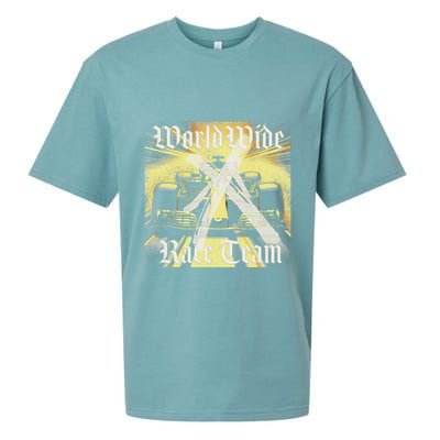 Formula Race Car Single Seat Fast Circuit Bahrain 1 Champion Sueded Cloud Jersey T-Shirt