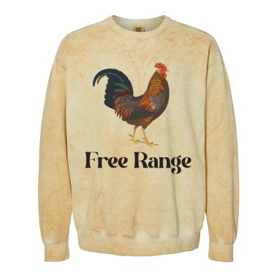 Free Range Chicken Farm Animal Colorblast Crewneck Sweatshirt