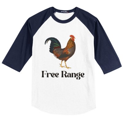 Free Range Chicken Farm Animal Baseball Sleeve Shirt