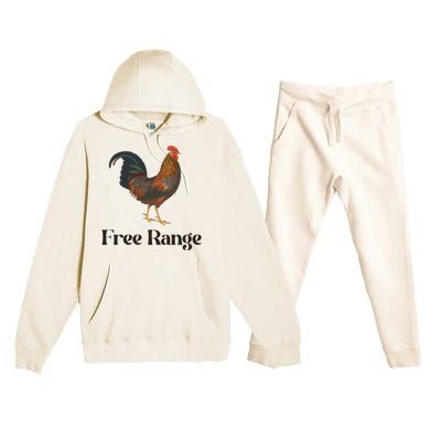 Free Range Chicken Farm Animal Premium Hooded Sweatsuit Set