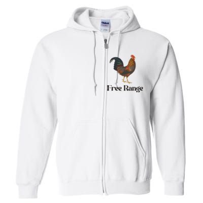 Free Range Chicken Farm Animal Full Zip Hoodie