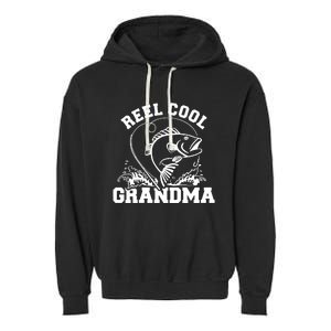 Fishing Reel cool grandma Garment-Dyed Fleece Hoodie