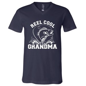 Fishing Reel cool grandma V-Neck T-Shirt