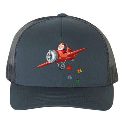 Funny Retro Christmas Santa Claus Riding A Airplane Costume Great Gift Yupoong Adult 5-Panel Trucker Hat