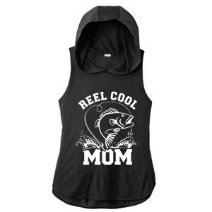 Fishing Reel cool mom Ladies PosiCharge Tri-Blend Wicking Draft Hoodie Tank