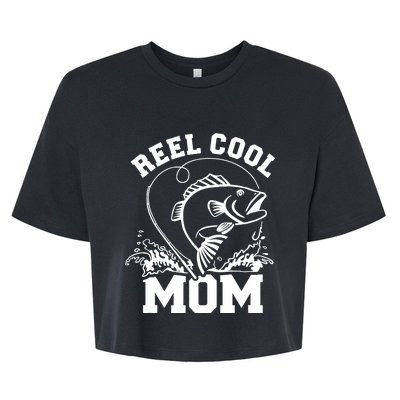 Fishing Reel cool mom Bella+Canvas Jersey Crop Tee