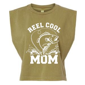 Fishing Reel cool mom Garment-Dyed Women's Muscle Tee