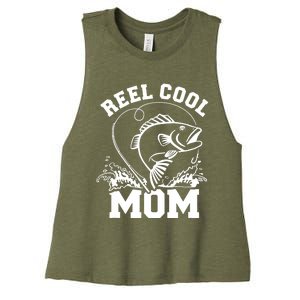 Fishing Reel cool mom Women's Racerback Cropped Tank