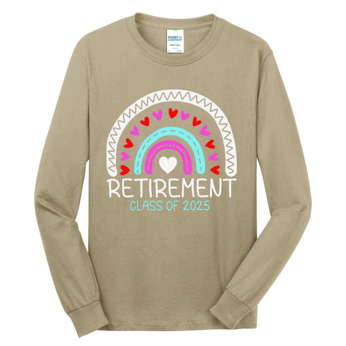 Funny Retirement Class Of 2025 Loading Retired Proud Teacher Tall Long Sleeve T-Shirt