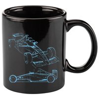 Formula Racing Car Silhouette Mechanic Car Guys 11oz C Handle Ceramic Mug