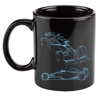 Formula Racing Car Silhouette Mechanic Car Guys 11oz C Handle Ceramic Mug