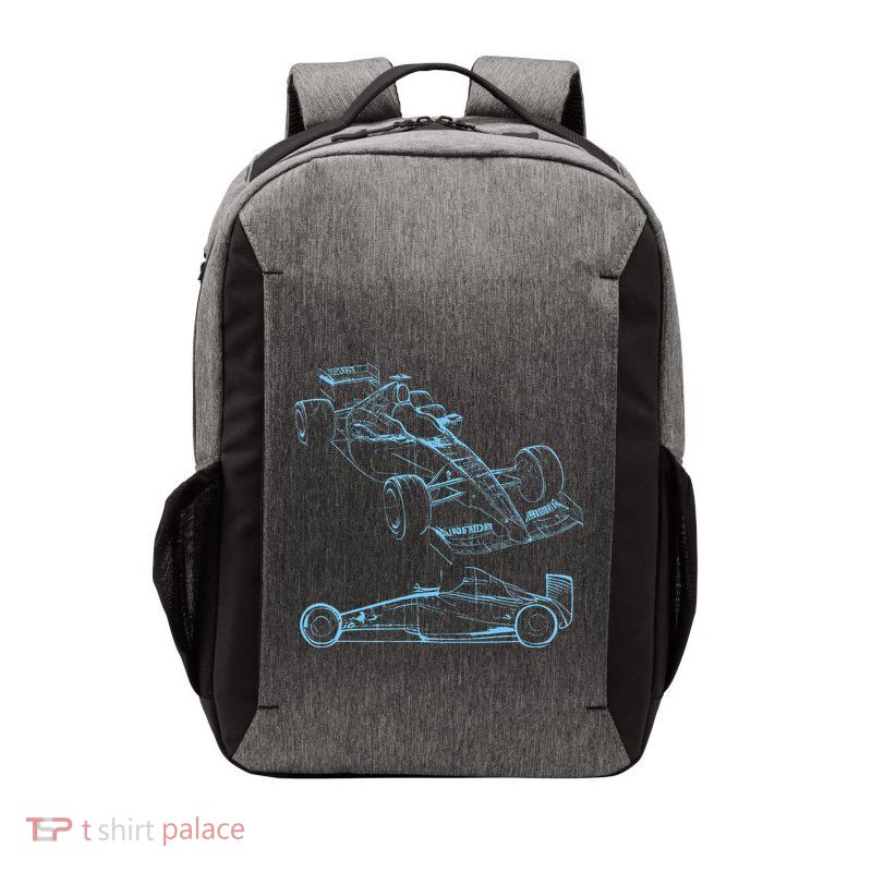 Formula Racing Car Silhouette Mechanic Car Guys Vector Backpack