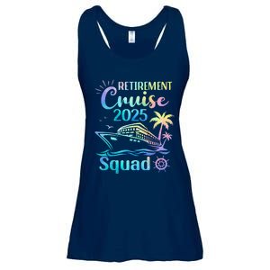 Funny Retirement Cruise 2025 Squad Tie Dye Retired Cruising Ladies Essential Flowy Tank