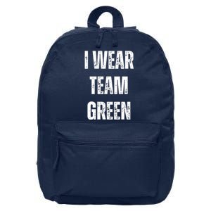 Formula Racing Car I Wear Team Green F1 Formula One Racing Car 16 in Basic Backpack