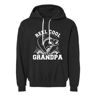 Fishing Reel cool grandpa Garment-Dyed Fleece Hoodie