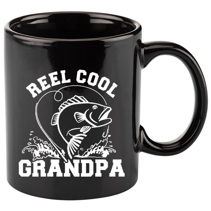 Fishing Reel cool grandpa 11oz C Handle Ceramic Mug