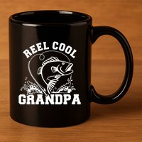 Fishing Reel cool grandpa 11oz C Handle Ceramic Mug