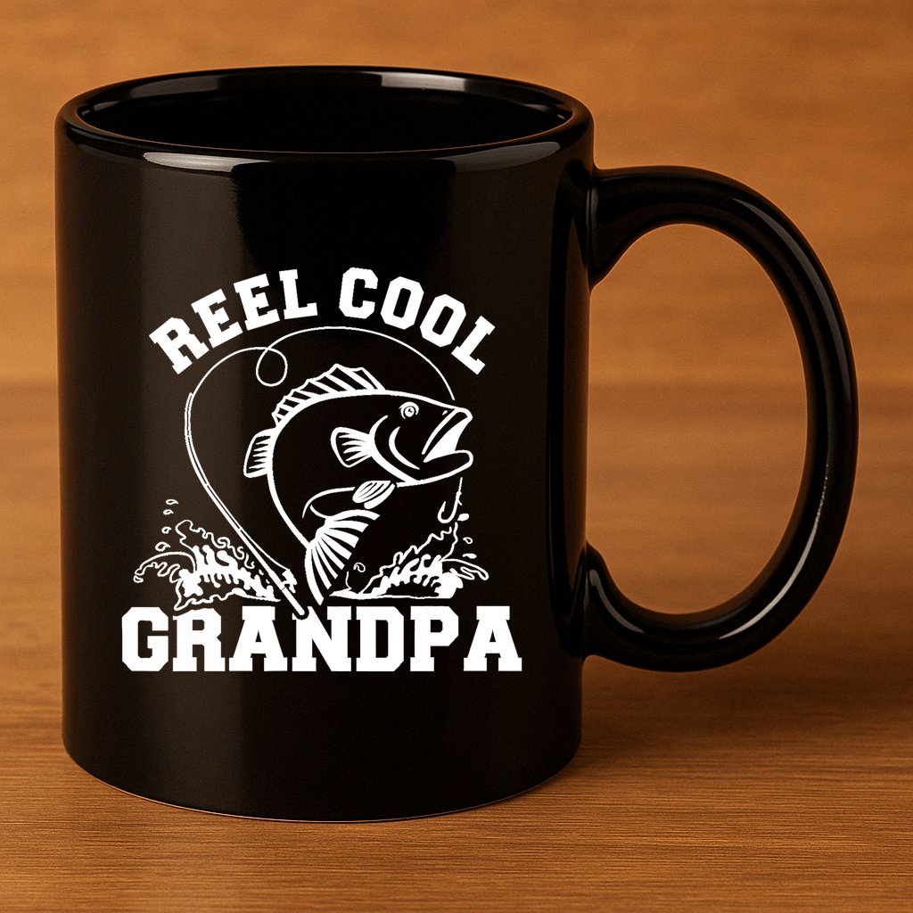 Fishing Reel cool grandpa 11oz C Handle Ceramic Mug
