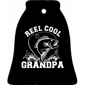 Fishing Reel cool grandpa Ceramic Bell Ornament