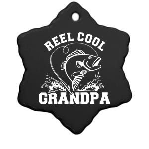 Fishing Reel cool grandpa Ceramic Star Ornament