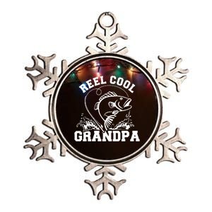 Fishing Reel cool grandpa Metallic Star Ornament