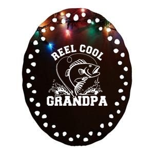 Fishing Reel cool grandpa Ceramic Oval Ornament