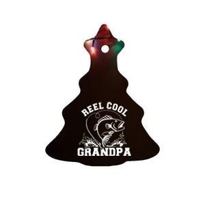 Fishing Reel cool grandpa Ceramic Tree Ornament