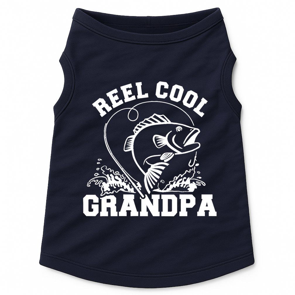 Fishing Reel cool grandpa Doggie Tank